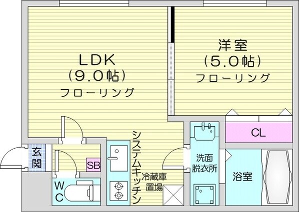 南郷１３丁目駅 徒歩10分 3階の物件間取画像